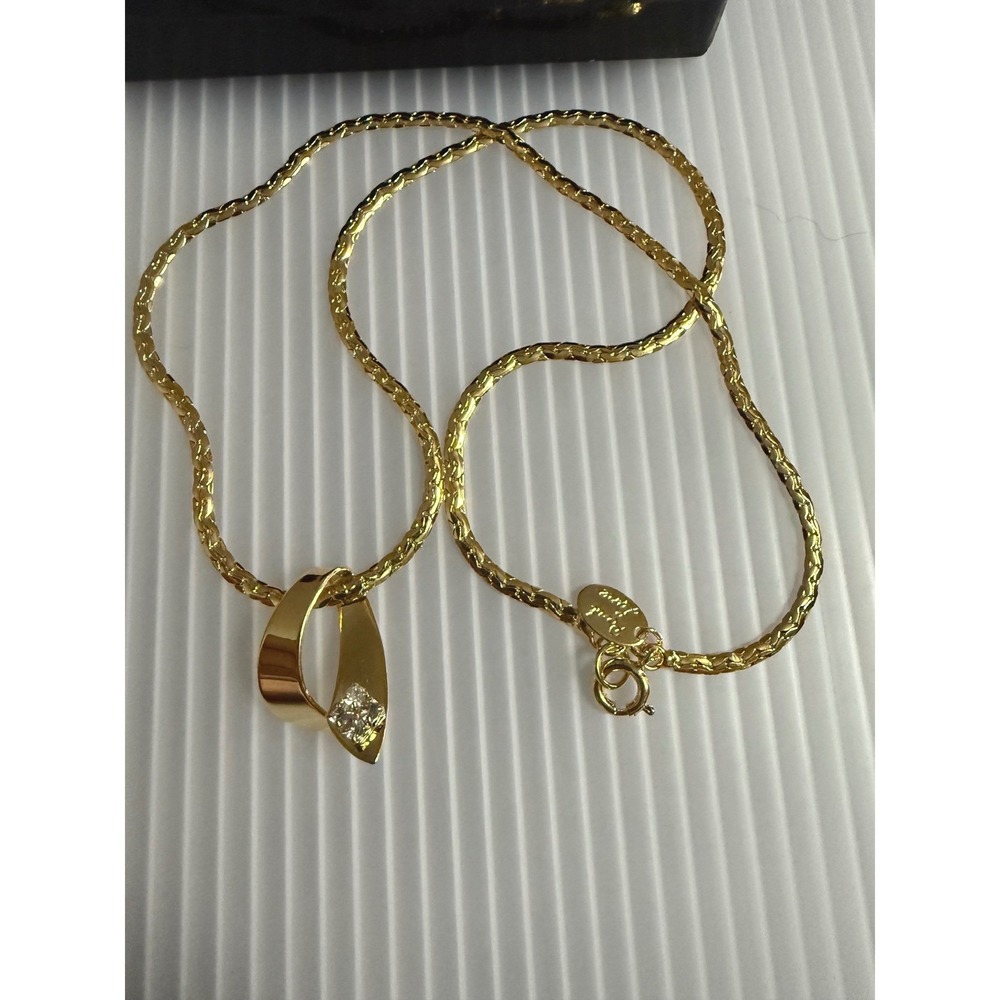 Jewels by Park Lane Pendant Necklace Women OS Gold Excellent Crystal Abstract
